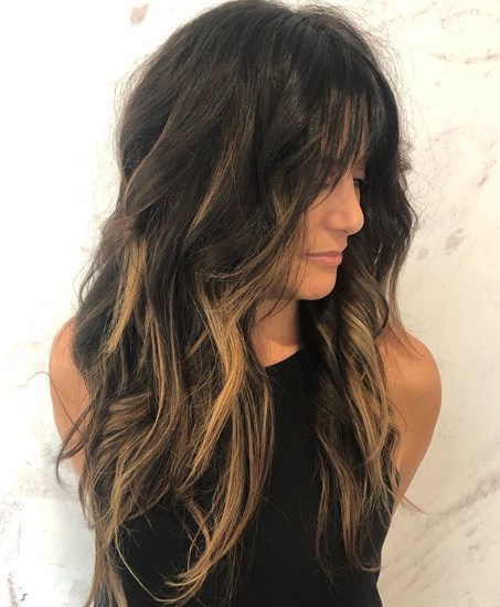 Стрижка шегги на длинные волосы 