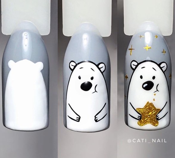 Маникюр на Новый год 2020