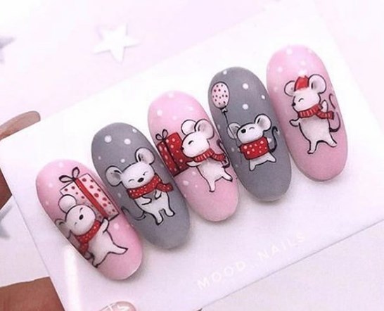 Новогодний маникюр 2020