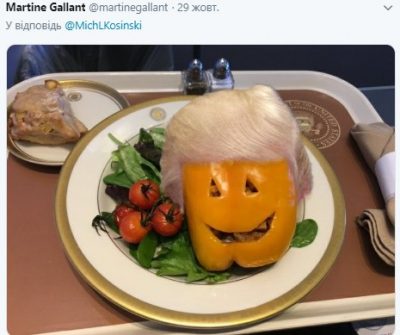 Перец с челкой Трампа: американцы в шоке от меню на борту самолета президента США