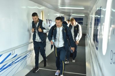 Сборная Украины прибыла в Белград на матч с Сербией