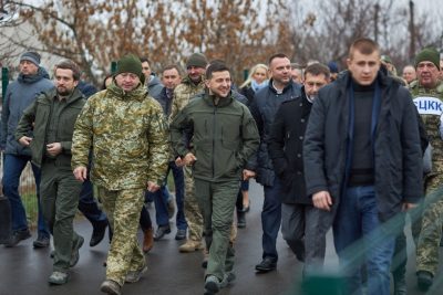 Зеленский открыл новый мост в Станице Луганской