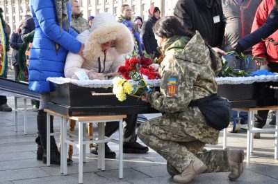 В Киеве простились с ветераном АТО, жестоко убитым приемным сыном