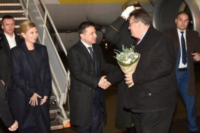 Зеленский прибыл в Вильнюс поздно вечером во вторник, 26 ноября