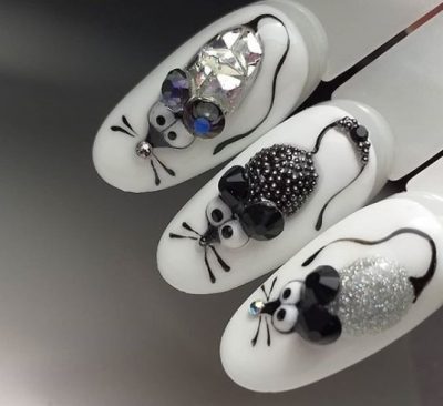 Маникюр зима 2020: модный и самый красивый маникюр на Новый год крысы - 44 фото