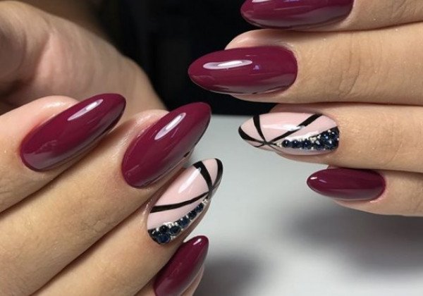 Маникюр марсала – самый модный маникюр осень-зима 2019-2020 - фото