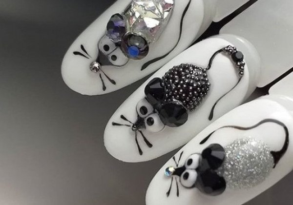 Маникюр зима 2020: модный и самый красивый маникюр на Новый год крысы - 44 фото