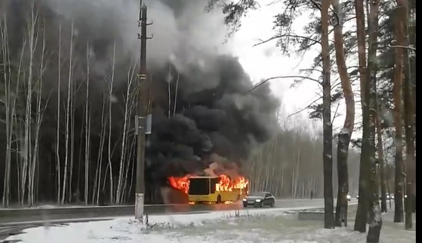 ДТП, пожар, автобус ДТП, пожар, автобус