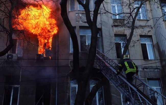 Пожар в Одессе Пожар в Одессе