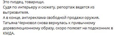 "Это п*здец, товарищи": Черновол в красном платье и с автоматом позвала на Майдан - видео