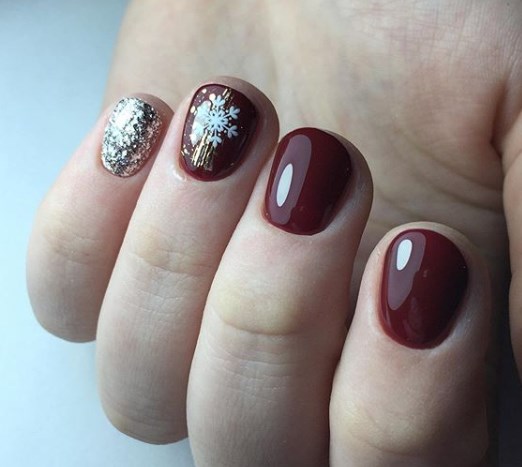 Зимний маникюр на короткие ногти 2020 Зимний маникюр на короткие ногти 2020