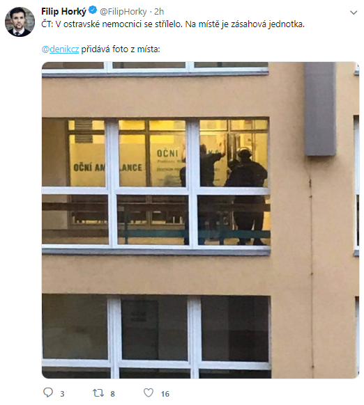 В результате стрельбы в чешской больнице погибли шесть человек В результате стрельбы в чешской больнице погибли шесть человек
