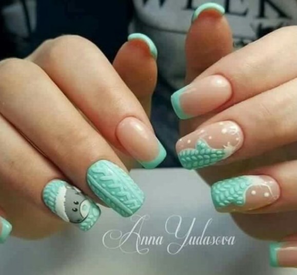 Вязаный маникюр свитер 2020