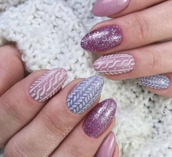 Вязаный маникюр свитер 2020