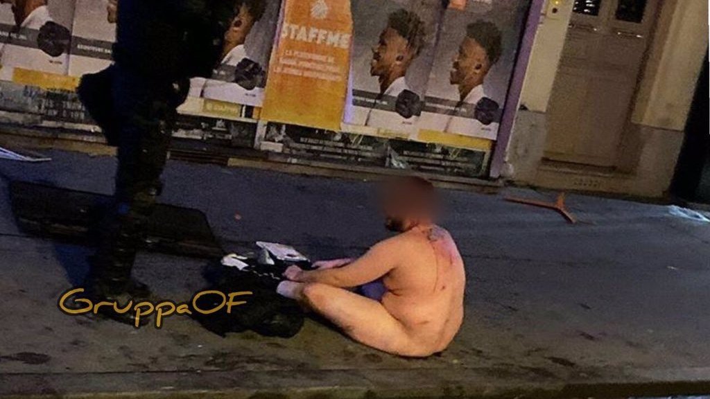 Полиция спасала голого мужчину перед матчем Лиги чемпионов - ужасная драка в Париже
