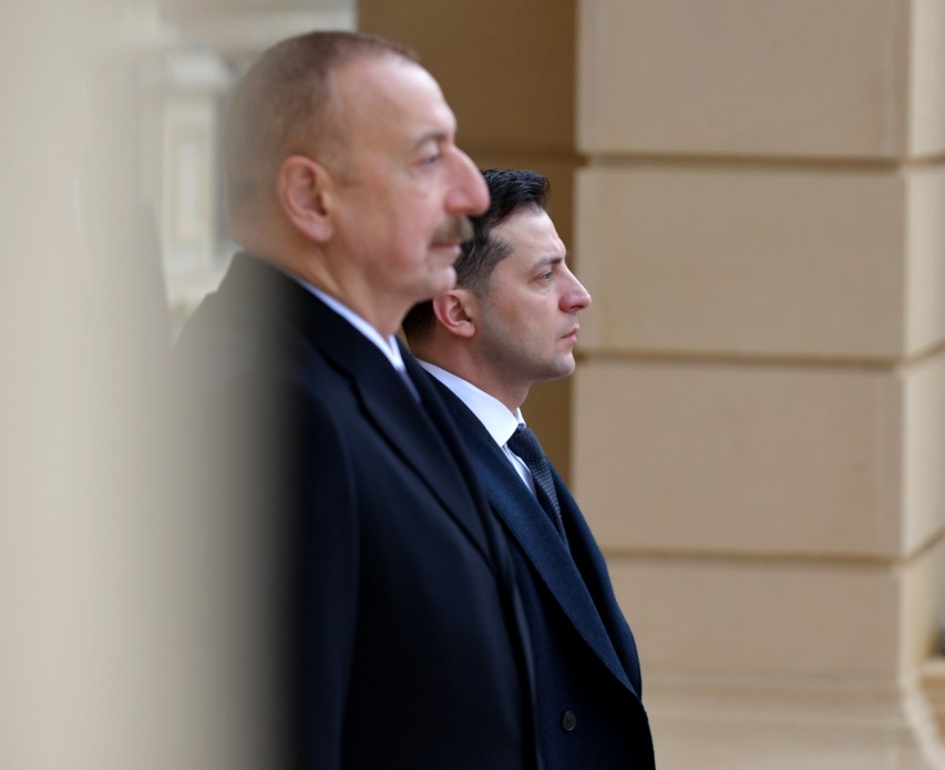 Владимир Зеленский  и Ильхам Алиев