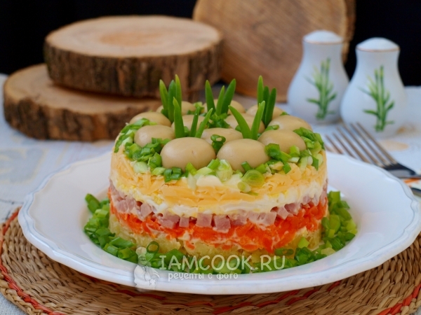 Салат грибная поляна с шампиньонами рецепт с фото пошаговый на manikyrsha.ru