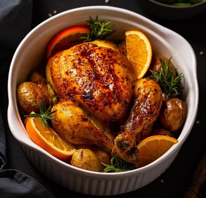 Курица с яблоками и апельсинами в духовке: простой и вкусный рецепт
