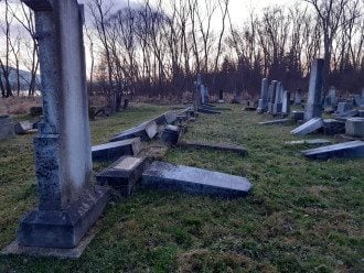 Погром на еврейском кладбище в Словакии Погром на еврейском кладбище в Словакии