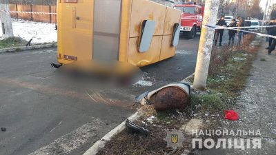 В Буче в ДТП попала маршрутка, погибли два пассажира 