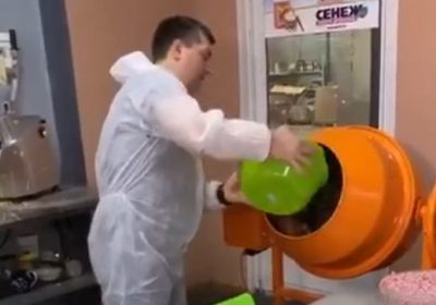 Оливье, бетономешалка