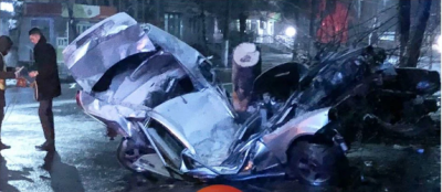 При столкновении разорвало, как автомобиль, так и водителя / Фото: dtp.kiev.ua