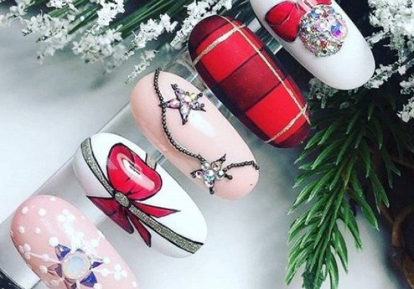 Маникюр зима 2020: самый простой новогодний маникюр 2020 и зимний френч - фото