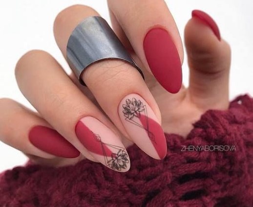 Красный маникюр 2020
