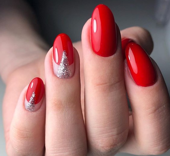 Красный маникюр 2020