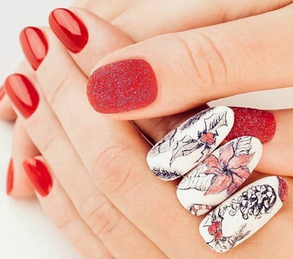 Красный маникюр 2020