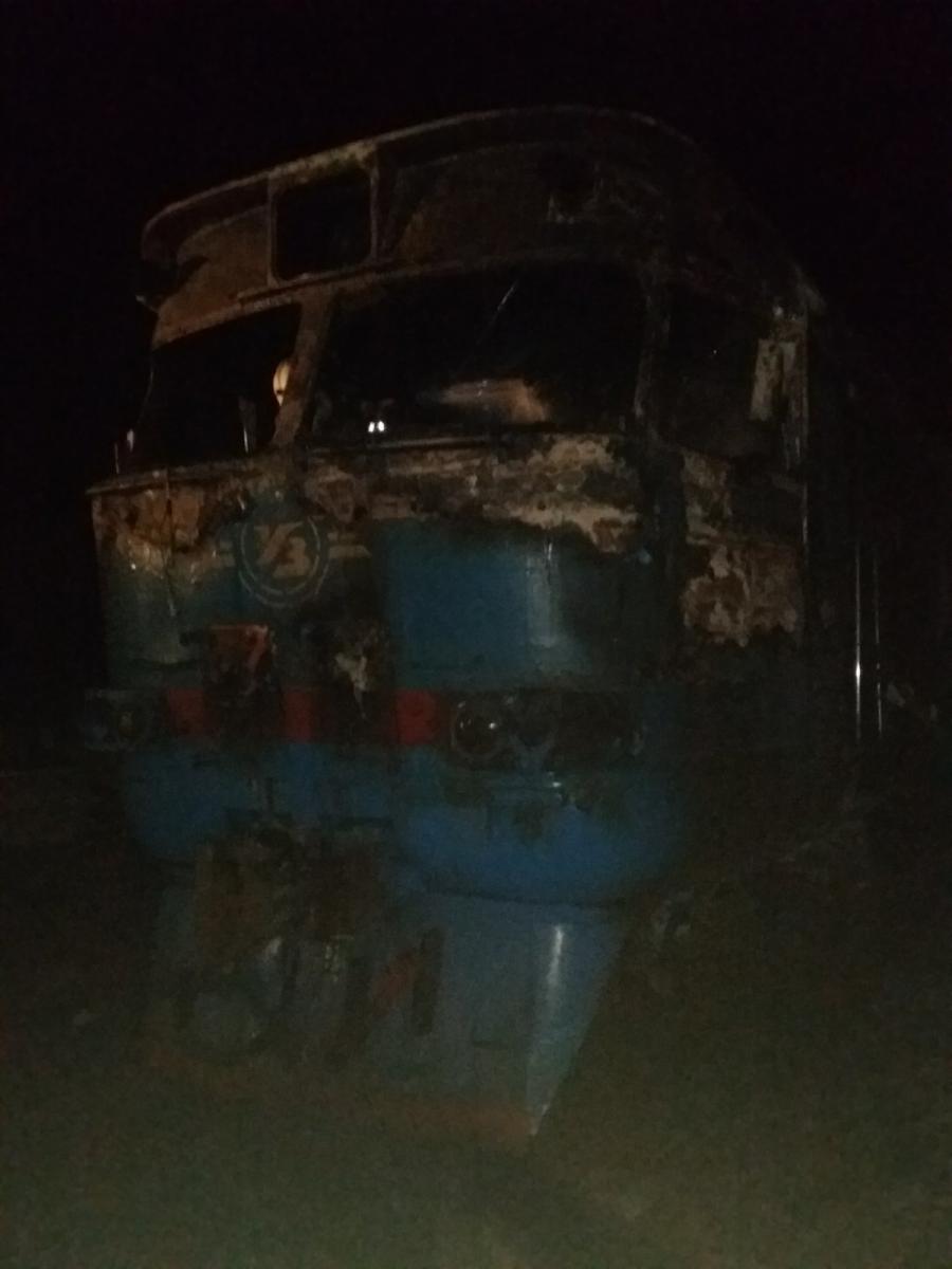В Сумской области загорелся поезд В Сумской области загорелся поезд