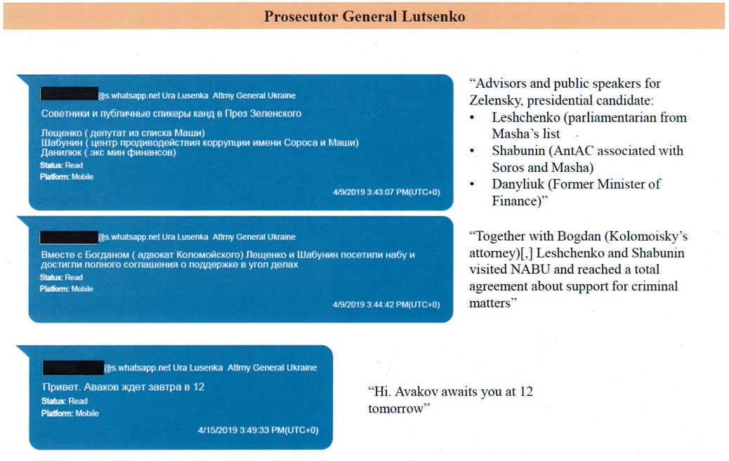 Переписка Юрия Луценко и Льва Парнаса
