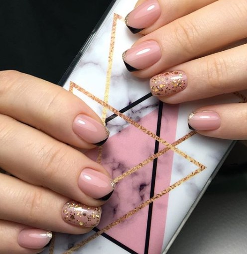 Двойной французский маникюр 2020