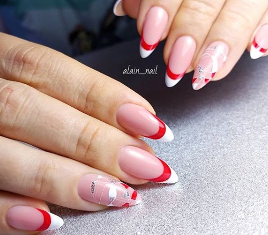 Двойной французский маникюр 2020