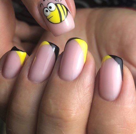 Двойной французский маникюр 2020