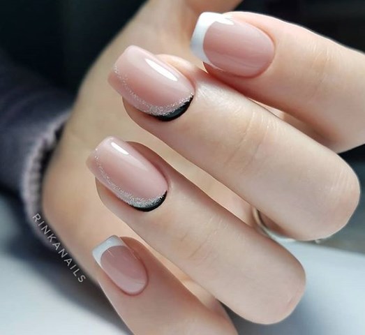 Двойной французский маникюр 2020