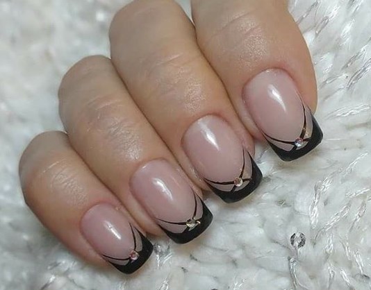 Двойной французский маникюр 2020