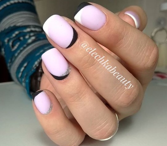 Двойной французский маникюр 2020