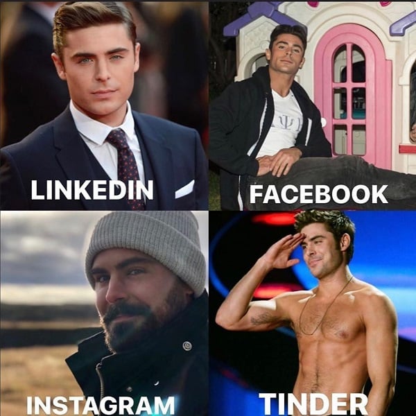 LinkedIn, Facebook, Instagram, Tinder - новый тренд захватил сеть