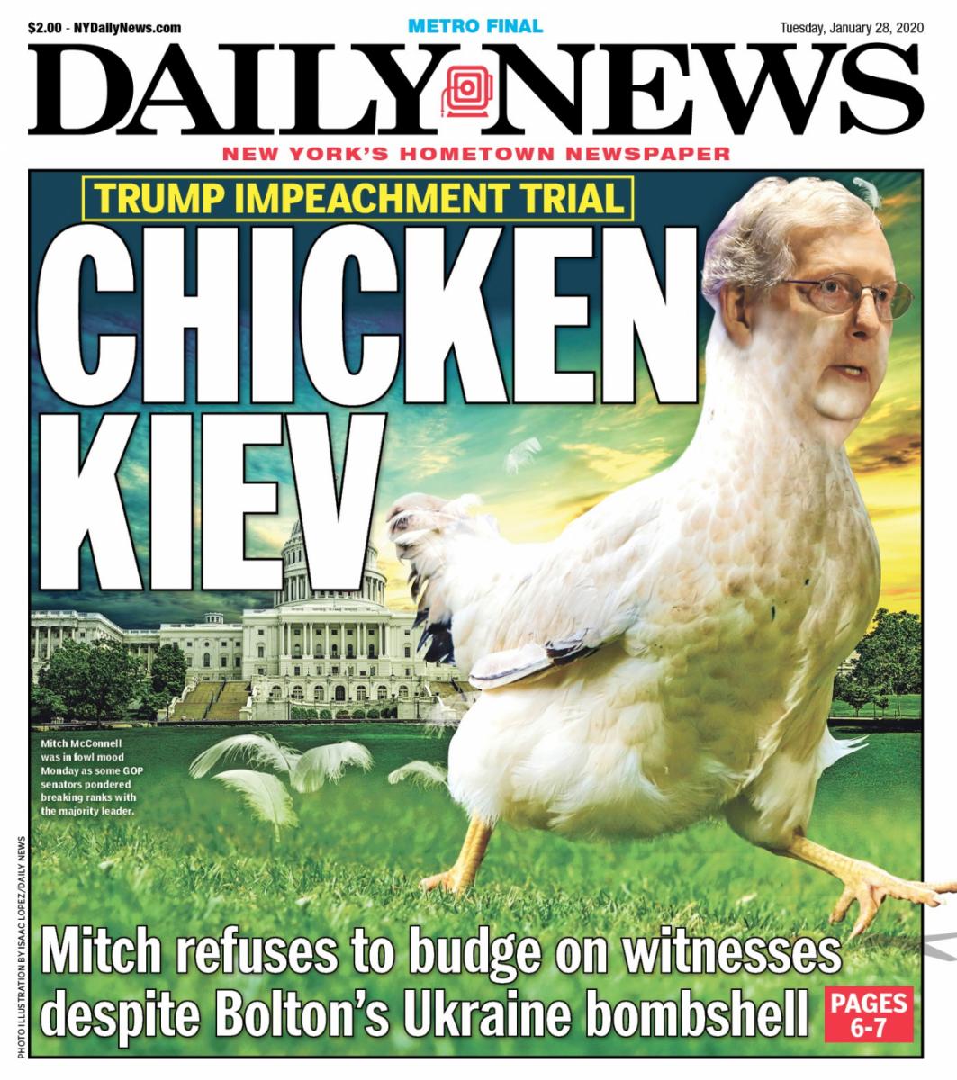 Обложка нового номера New York Daily News Обложка нового номера New York Daily News