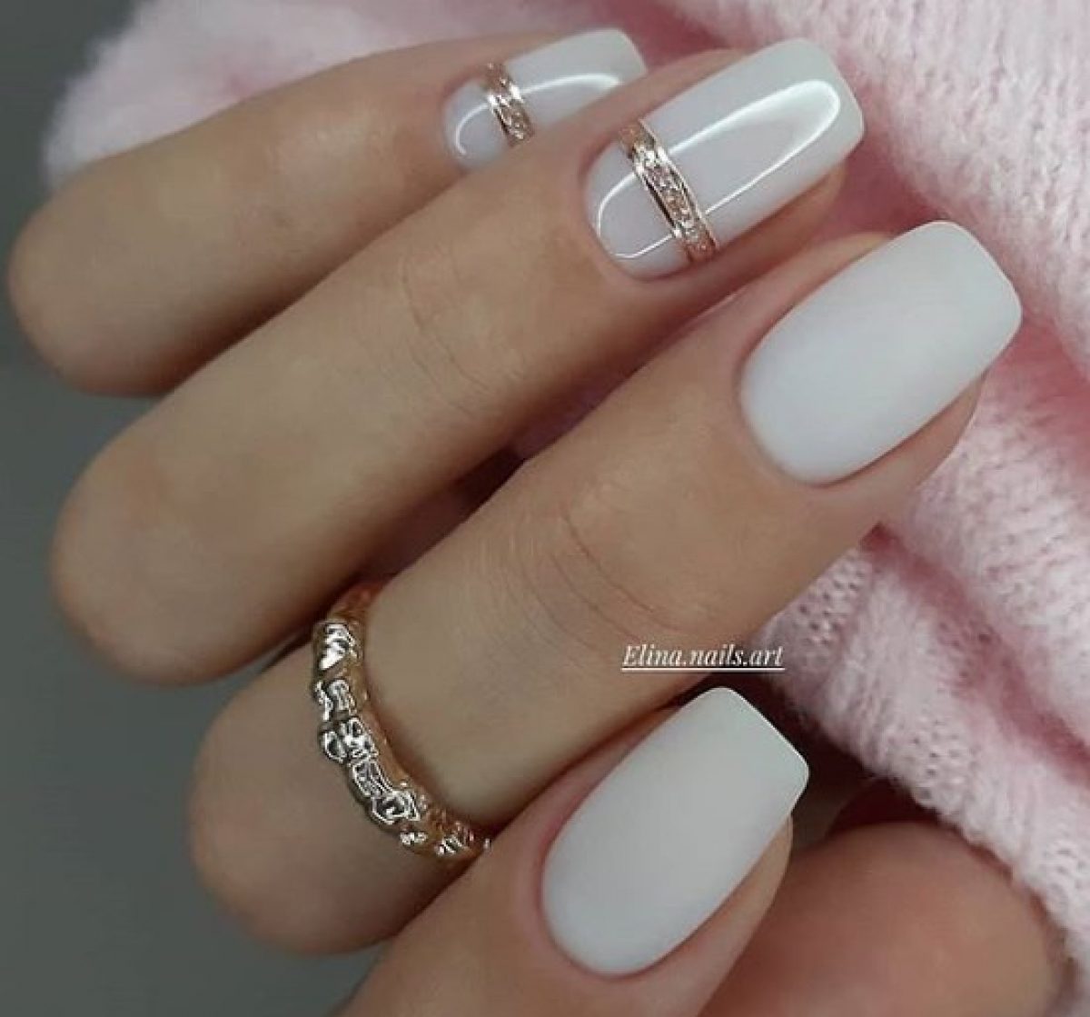 Дизайн ногтей белый