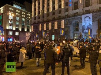 Шествие в Киеве в честь дня рождения Бандеры. Telegram канал RT