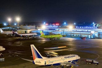 В Новосибирске у самолета загорелся двигатель / Интерфакс В Новосибирске у самолета загорелся двигатель / Интерфакс