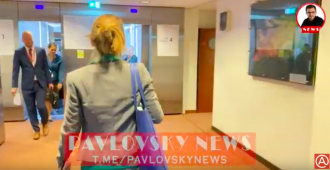 Ясько в кулуарах ПАСЕ убегала от журналистов / скриншот Ясько в кулуарах ПАСЕ убегала от журналистов / скриншот