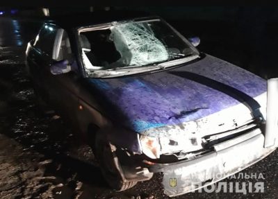 Проломлено лобовое стекло: пьяный водитель снес двух детей