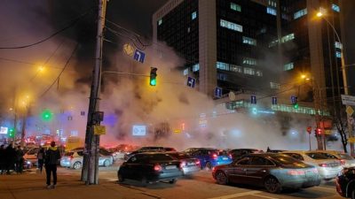 ТРЦ Ocean Plaza затопило горячей водой / Фото: Евгений Опанасенко