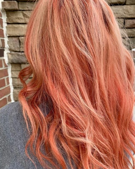 Окрашивание клубниный блонд 2020