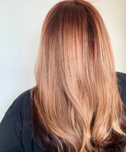 Окрашивание клубниный блонд 2020