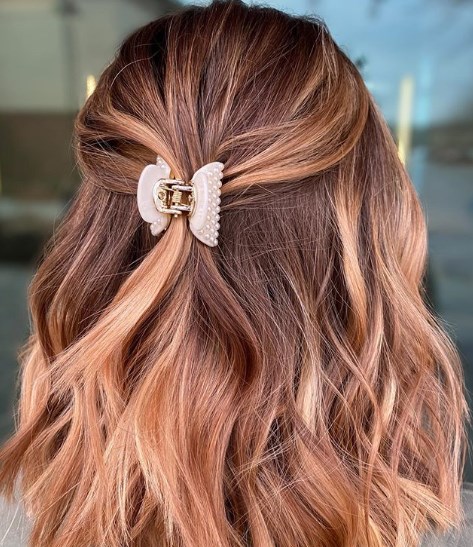 Окрашивание клубниный блонд 2020