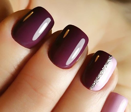 Бордовий манікюр 2020